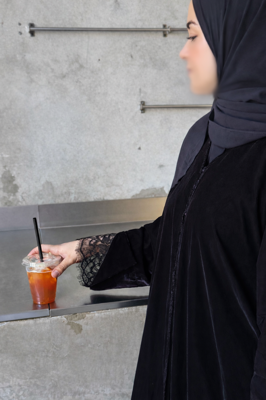 Abaya Black Velvet